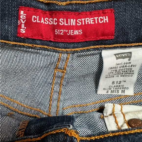 Levi’s Women’s Y2K 512 Classic Slim Stretch Tapered Medium Wash Sz 4 - Picture 7 of 7